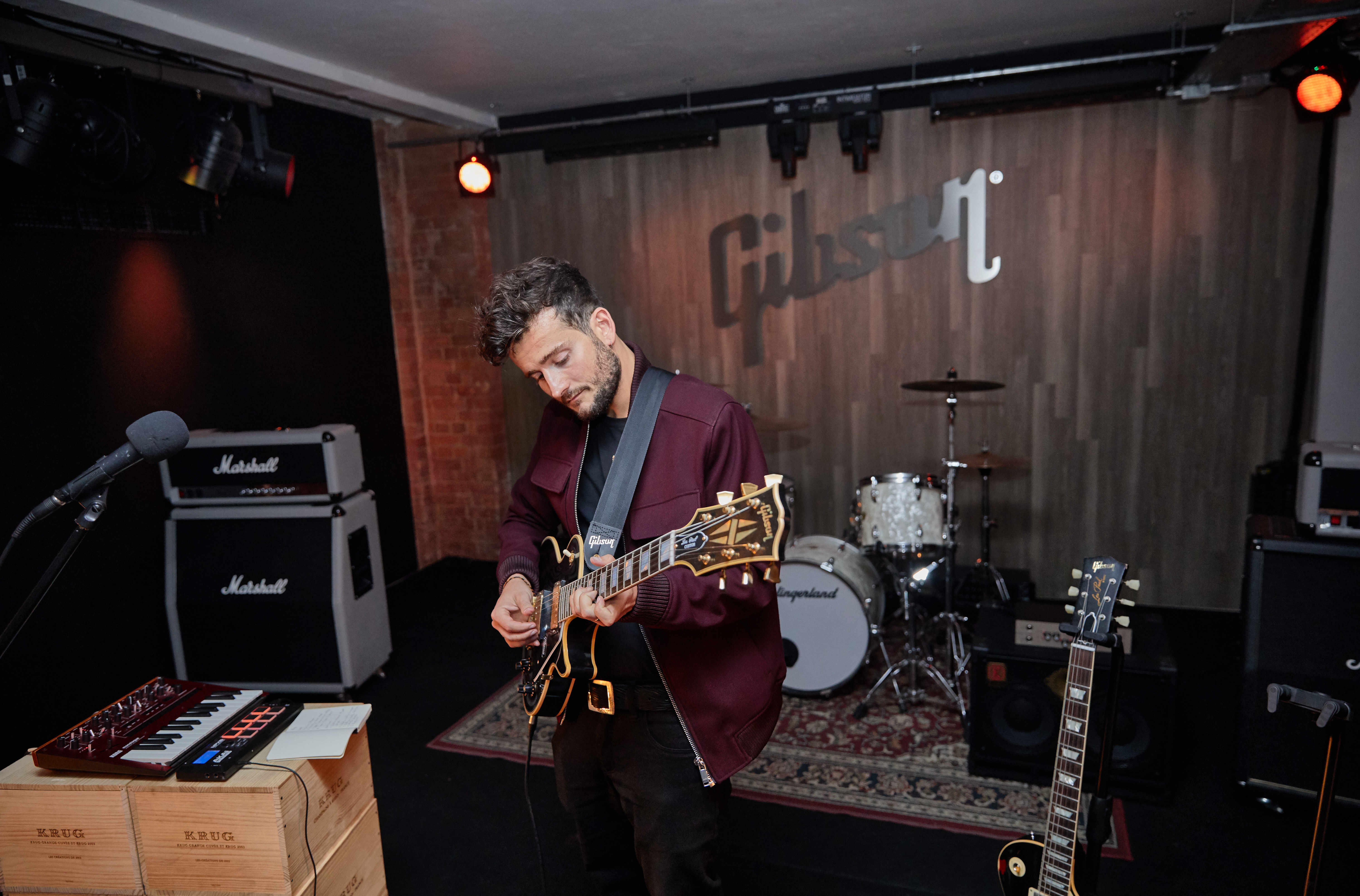 Michael Sebastian, Krug Champagne and Gibson Guitars